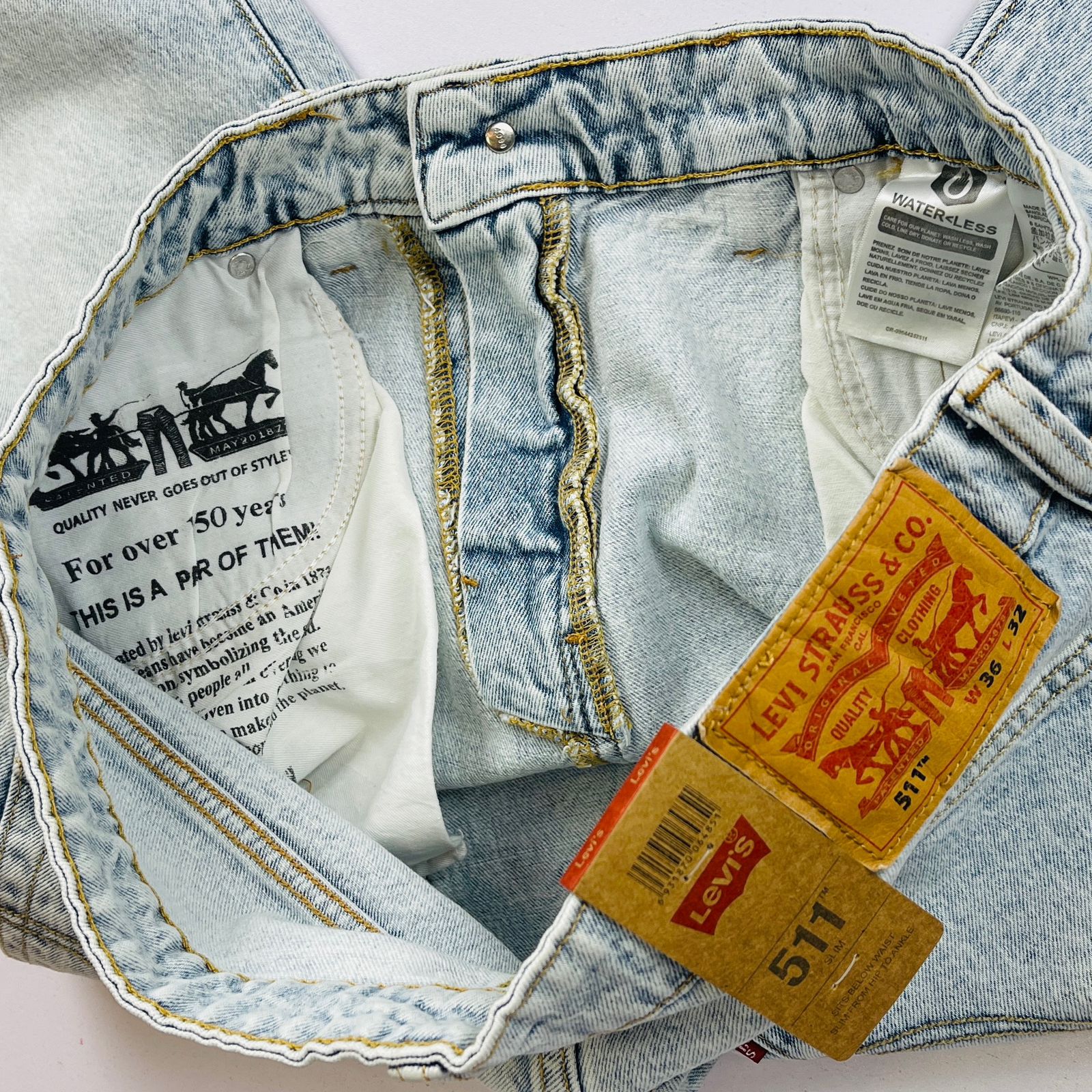 Levi’s Denim (White Wash)-1064 - Image 4
